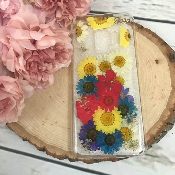 Hand Pressed Multicolor Flower Samsung Galaxy Case - Picture 4 of 9